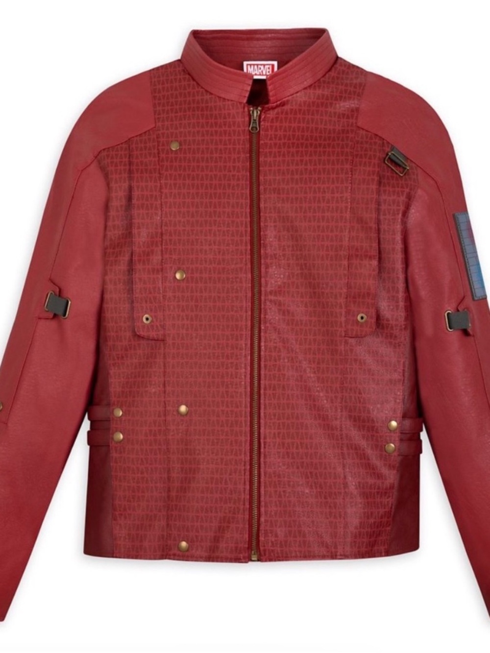 Marvel Red Bomber Jacket with Brass Accents - Picture 1 of 7